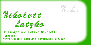 nikolett latzko business card